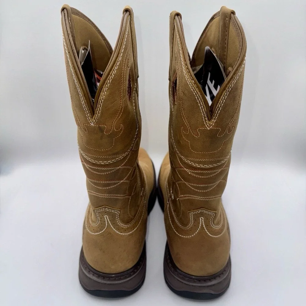 Frye Supply Safety Crafted Waterproof Boots Men's Size 10 W Wide Brown Steel Toe
